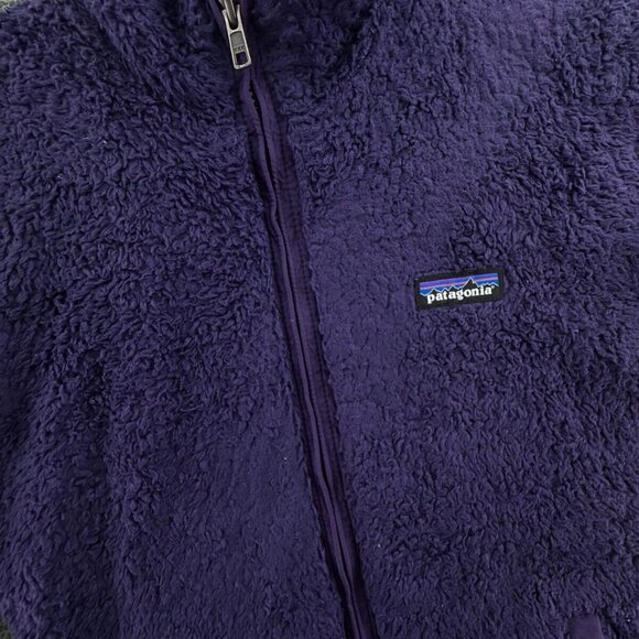 Patagonia Women Jacket Sherpa Fleece Purple Small Full Zip Soft W/ Pockets Lined - Picture 15 of 16